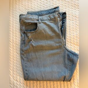 Old Navy Womens Mid Rise Slouchy Straight Jeans